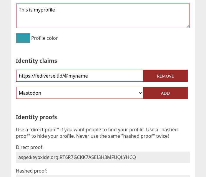 Adding an identity claim